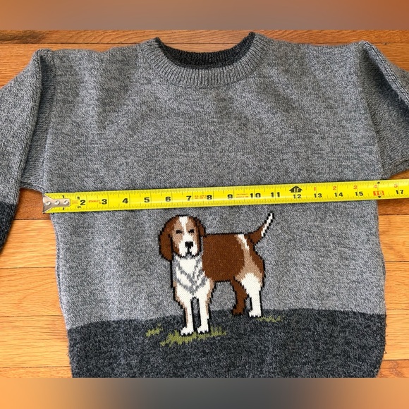 Plaid Moose Kids Dog Pullover Sweater - Size M (5/6) - Picture 7 of 8